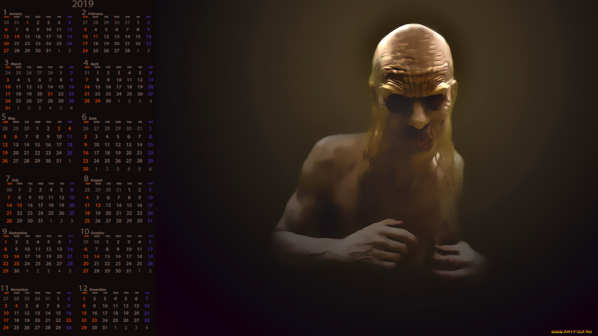 , , 2019, calendar, , , 